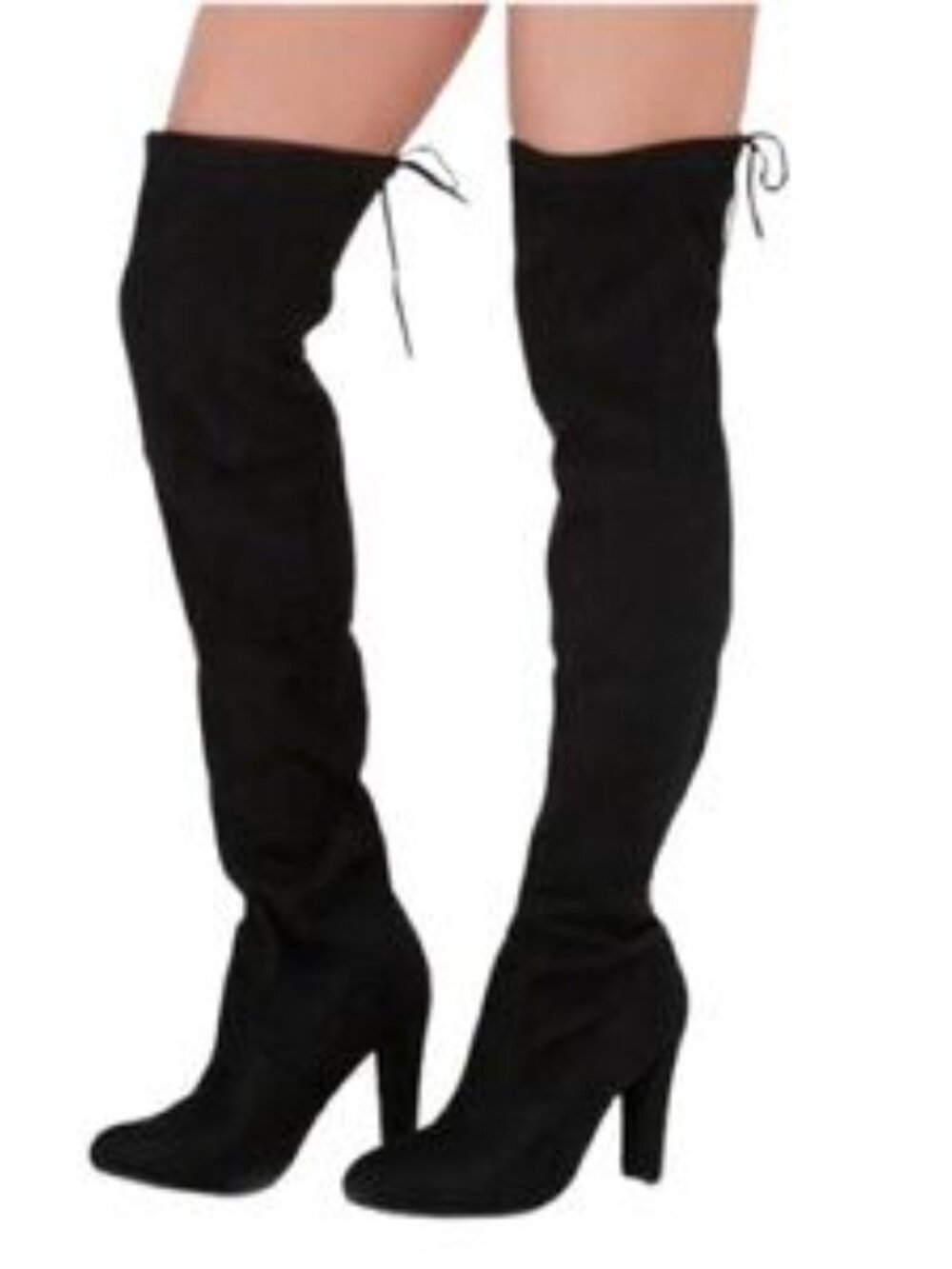 Steve Madden Over The Knee Black Faux Suede Boots
